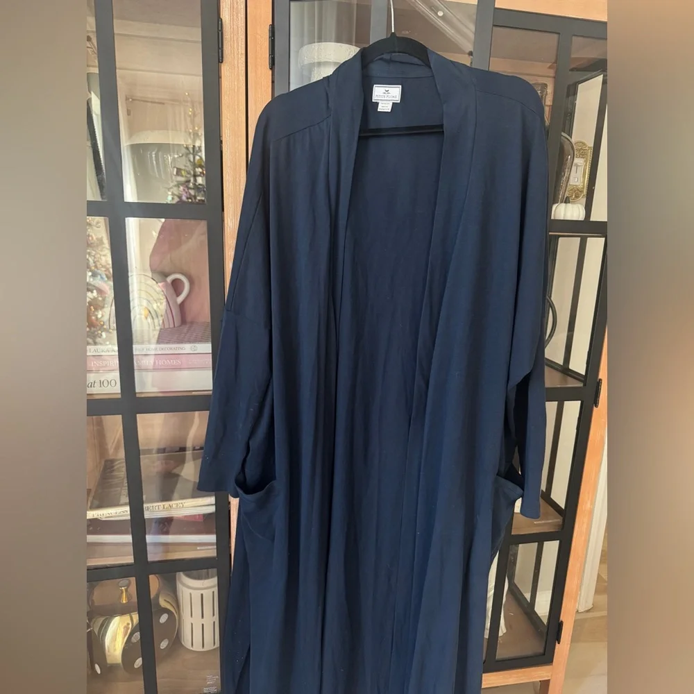 Petite Plume Long Open-Front Robe - Picture 7 of 7
